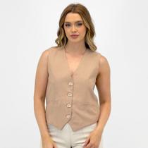 Colete Hering Tecido Alfaiataria Feminino