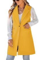 Colete IDEALSANXUN de lã para mulheres, blazer sem mangas