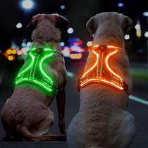 Colete iluminado para cães BiPawti No Pull para cães grandes Colete iluminado para cães BiPawti No Pull para cães grandes