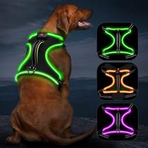 Colete iluminado para cães Vizbrite LED recarregável para cães Colete iluminado para cães Vizbrite LED recarregável para cães