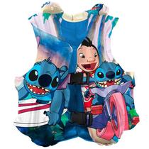 Colete infantil inflável com protetor para o pescoço Stitch Disney 30 kg 43x35 Colete infantil inflável com protetor para o pescoço Stitch Disney 30 kg 43x35