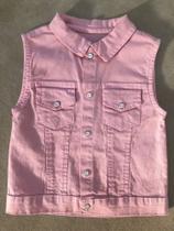 Colete infantil jeans rosa 6 meses Colete infantil jeans rosa 6 meses