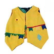Colete Infantil Junino Dupla Face - Festa Junina Cor:Amarelo