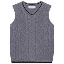 Colete Infantil Masculino Milon em Tricot na cor Mescla Grafite