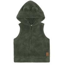 Colete Infantil Menino Verde Fúria Pelo C/Touca Alakazoo Colete Infantil Menino Verde Fúria Pelo C/Touca Alakazoo