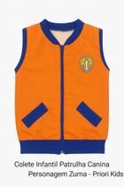 Colete Infantil Patrulha Canina Personagens Zuma, Ryder, Chase, Skye, Rubble, Rocky, Everest e Marshall Priori Kids Colete Infantil Patrulha Canina Personagens Zuma, Ryder, Chase, Skye, Rubble, Rocky, Everest e Marshall Priori Kids