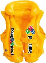 Colete infantil salva vidas inflável marca intex para criança de 3 a 6 anos
