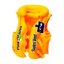 Colete Infantil School Amarelo Para Crianças Intex