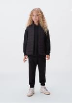 Colete Infantil Unissex Puffer Comfort Preto - Hering Kids