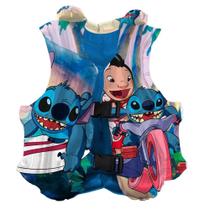 Colete Inflável 43cm com Cinto Stitch Disney - Tudo em Caixa