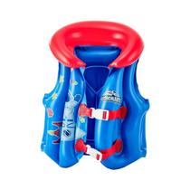 Colete Inflável 45cm Com Cinto Astronauta Meninos Piscina Azul