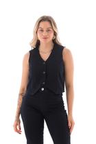 Colete Jeans Feminino Arauto Comfy Blue Essence
