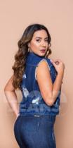Colete Jeans Feminino Destroyd. Colete Jeans Feminino Destroyd.