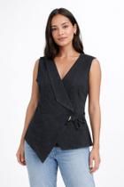 Colete Jeans Preto-Muito Mais Jeans