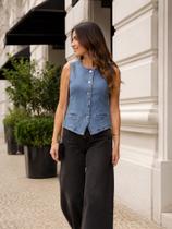 Colete Jeans Revanche Co.Fem.00017 Colete Jeans Revanche Co.Fem.00017