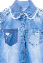 Colete Juvenil Destroyed Jeans Pull-ga