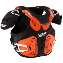 Colete leatt fusion vest 2.0 infantil + protetor cervical laranja