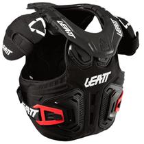 Colete leatt fusion vest 2.0 infantil + protetor cervical preto