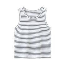 Colete Listrado Multicolorido Para Crianças 1/2/3 Peças, Camiseta Confortável Para Meninos E