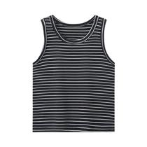Colete Listrado Multicolorido Para Crianças 1/2/3 Peças, Camiseta Confortável Para Meninos E Colete Listrado Multicolorido Para Crianças 1/2/3 Peças, Camiseta Confortável Para Meninos E