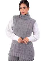 Colete Longo Gola Alta LINHA Feminino Imagivan