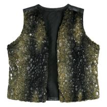 Colete Look Jeans Fofo Preto - PRETO - 04