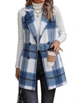 Colete Manta IDEALSANXUN para mulheres 2025 Outono Inverno Navy XL