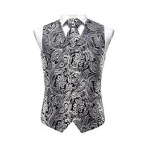 Colete Masculino Floral Paisley Jacquard Com Gravata E Abotoaduras Para Casamento E Negócios Colete Masculino Floral Paisley Jacquard Com Gravata E Abotoaduras Para Casamento E Negócios