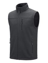 Colete masculino MAGCOMSEN Softshell Fleece Windbreaker cinza XL