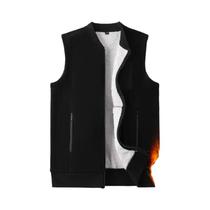 Colete Masculino plus Size De Inverno Sem Mangas Com Gola Alta, Forro De Lã Grosso E Quente, Cor