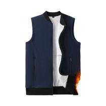 Colete Masculino plus Size De Inverno Sem Mangas Com Gola Alta, Forro De Lã Grosso E Quente, Cor