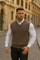 Colete masculino quadradinho tricot la