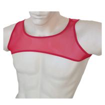 Colete Masculino Regata Transparente Vermelho SexLord