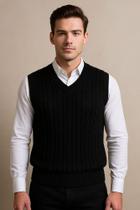 Colete masculino trancado tricot la