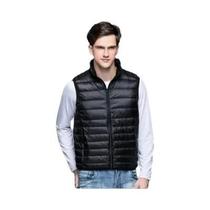 Colete Masculino Ultra Leve De Plumas De Pato Branco, Jaqueta Sem Mangas, Casaco De Inverno