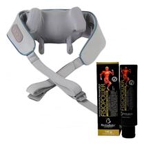Colete Massageador Shiatsu Pescoço E Lombar Inteligente 5D + Pomada para Massagem