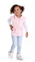 Colete matelasse rosa 1 ano pimentinha kids Colete matelasse rosa 1 ano pimentinha kids