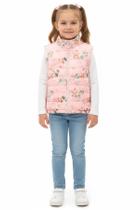 Colete Menina em Nylon com Bolso Matelasse Estampado Somni Colete Menina em Nylon com Bolso Matelasse Estampado Somni