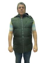 Colete Microfibra Pelúcido Masculino Com Capuz Removível