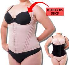 Colete Modelador De Seios E Abdômen Afina Cintura Plus Size