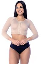 Colete Modelador Pós Cirurgia Mangas Longas Auxiliador Circulação Redutor Inchaço Colete Modelador Pós Cirurgia Mangas Longas Auxiliador Circulação Redutor Inchaço