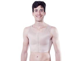 Colete Modelador Regata com Extensor Masculino para Ginecomastia Chocolate DC026 Doron