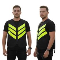 Colete Motoboy Refletivo Fechado Motoqueiro Proteção Sinalização Colete Motoboy Refletivo Fechado Motoqueiro Proteção Sinalização
