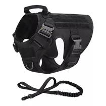 Colete peitoral tático K9 cachorro policial estilo militar com guia , Modelo Hanover