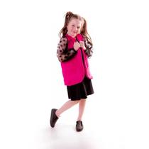 Colete Pelúcia Pink - Saia de Filó Colete Pelúcia Pink - Saia de Filó
