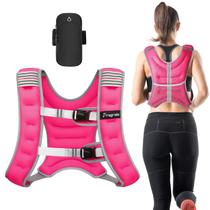 Colete pesado Fragraim 7,25 kg com faixa reflexiva e bolsa para telefone Colete pesado Fragraim 7,25 kg com faixa reflexiva e bolsa para telefone