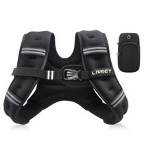 Colete pesado Liveet, 4,5 kg, fivela ajustável, reflexiva Colete pesado Liveet, 4,5 kg, fivela ajustável, reflexiva