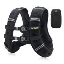 Colete pesado Liveet, alças refletivas ajustáveis de 11 kg Colete pesado Liveet, alças refletivas ajustáveis de 11 kg