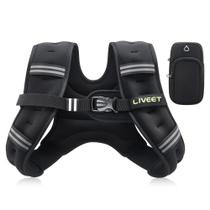 Colete pesado Liveet, alças refletivas ajustáveis de 2,5 kg Colete pesado Liveet, alças refletivas ajustáveis de 2,5 kg