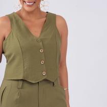 Colete plus size curto marant fem